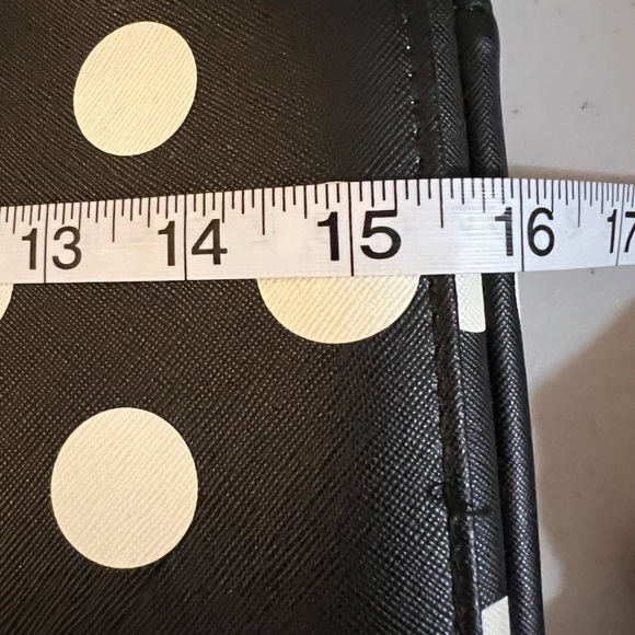 Studio C Black White Polka Dot Padded Laptop Tablet Sleeve Case Exterior Pocket - Picture 3 of 6